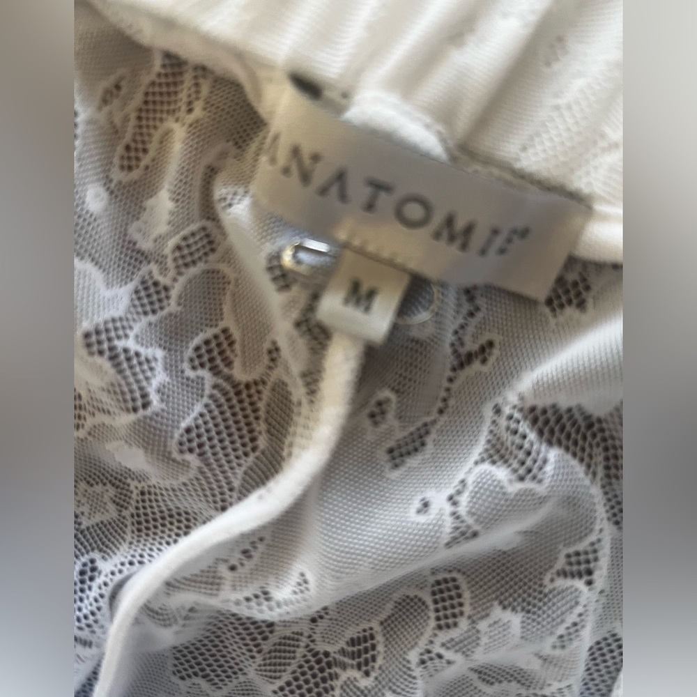 New Anatomie White Sheer Lace Wide-Leg beach  Pants - Picture 7 of 10